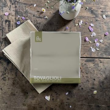 Tovagliolo Cm 33x33 Tortora Pz.40