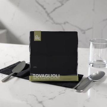 Tovagliolo Cm 33x33 Nero Pz.40