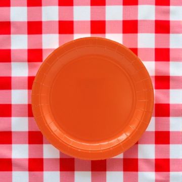 PIATTO IN CARTA CM 24 ARANCIONE PZ.15