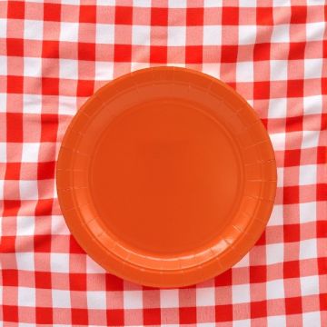 PIATTO IN CARTA CM 18 ARANCIONE PZ.15