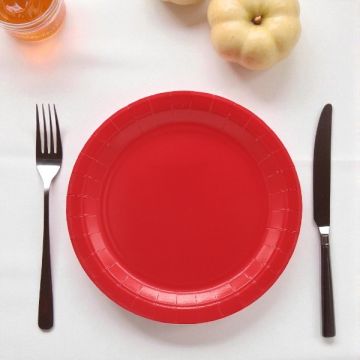 PIATTO IN CARTA CM 18 ROSSO PZ.15