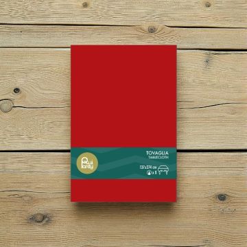 TOVAGLIA PLASTICA CM 137X274 ROSSO SCURO