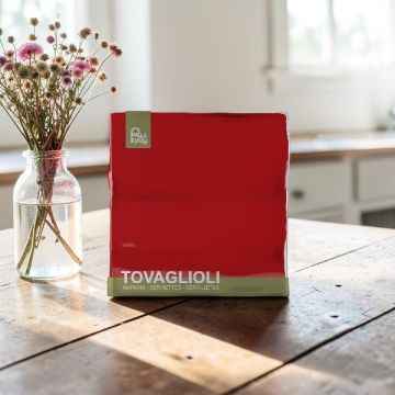 Tovagliolo Cm 33x33 Rosso Scuro Pz.40