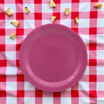 PIATTO IN CARTA CM 24 MALVA PZ.15