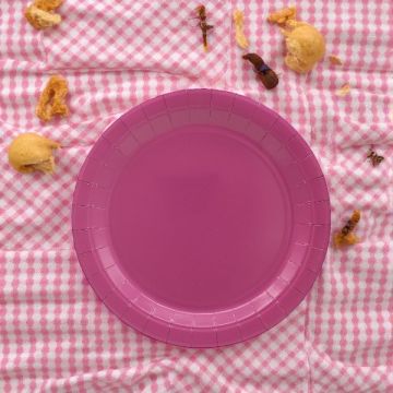 PIATTO IN CARTA CM 18 MALVA PZ.15