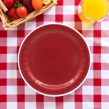 PIATTO IN CARTA CM 24 BORDEAUX PZ.15