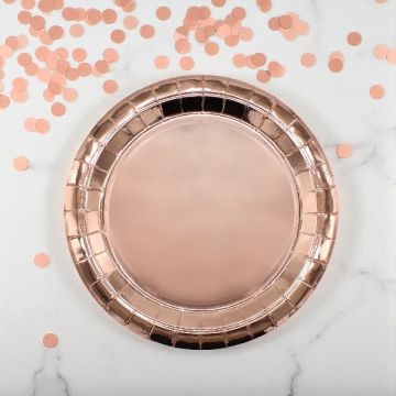 PIATTO CARTA CM 18 ROSA GOLD METAL PZ.15 PIATTO CARTA CM 18 ROSA GOLD METAL PZ.15