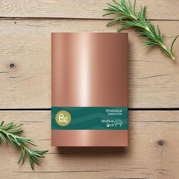 TOVAGLIA PLASTICA 137X274 ROSAGOLD METAL