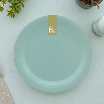Piatto In Carta Cm 24 Verde Polvere Pz15