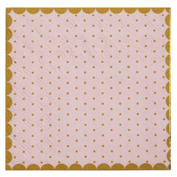 Tovaglioli Rosa E Oro Pz.20