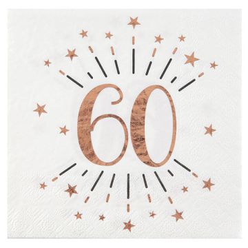 Tovaglioli 60 Anni Rose Gold Pz.10