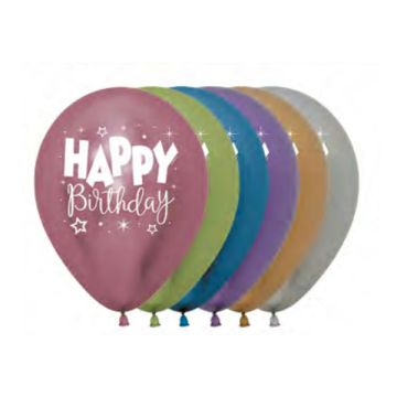 Palloncino Happy Birthday  (12") Pz.12