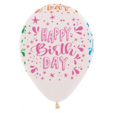 Palloncino Happy Birthday (12") Pz.12