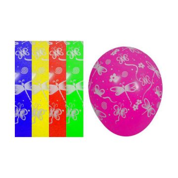 PALLONCINO FARFALLE E FIORI 12" PZ.100