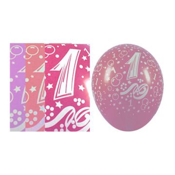 PALLONCINO 1° COMPLEANNO (5") PZ.100