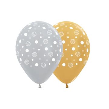 Palloncino Satin-metal Circles 12" Pz.12