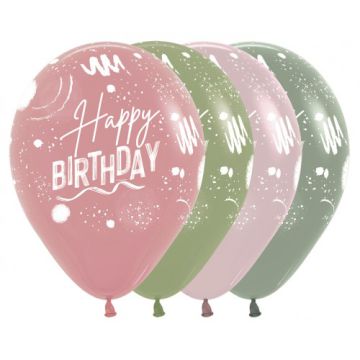 Palloncino Happy Birthday (12") Pz.12