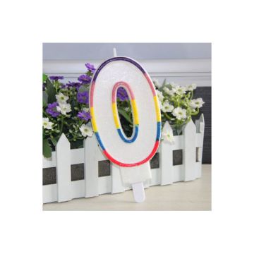 CANDELINA NUMERO 0 MULTICOLOR PZ.1