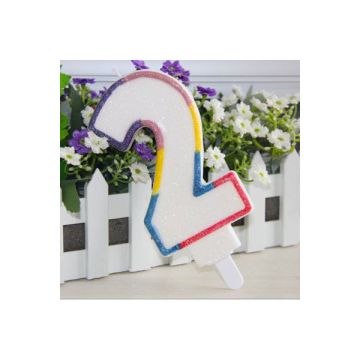 CANDELINA NUMERO 2 MULTICOLOR PZ.1