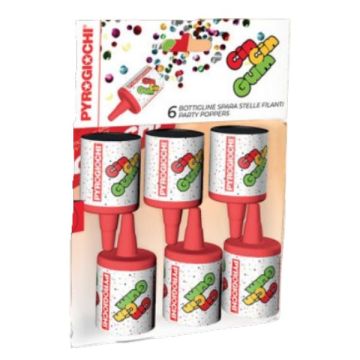 Bottigliette Spara Coriandoli Pz.6 Bottigliette Spara Coriandoli Pz.6