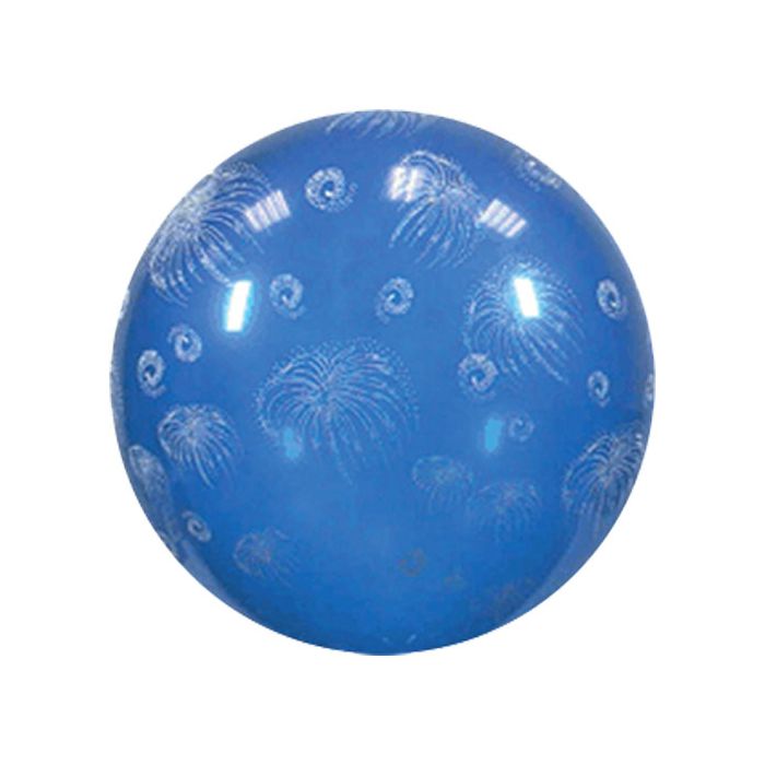 Palloncino Fuochi Artificio 36" Pz.5 Colore Crystal Blu 340 Stampa Bianca Cm.90 main product photo