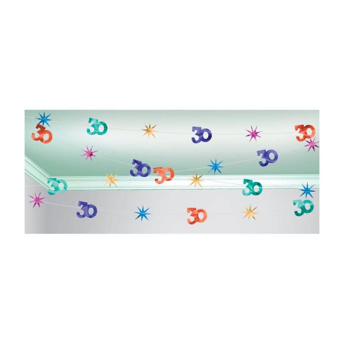 Festone Filare Soffitto 30 Anni Pz.1 100 Stringhe Mt.30.5 main product photo