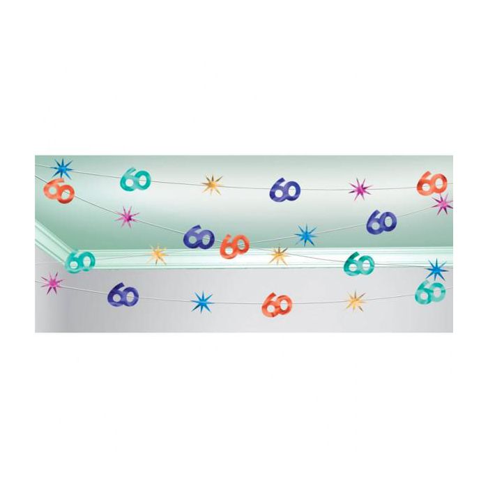 Festone Filare Soffitto 60 Anni Pz.1 100 Stringhe Mt.30.5 main product photo