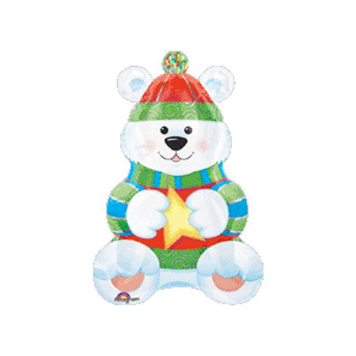 Palloncino Polar Bear Pz.5 Mylar Sagomato Cm.51 X Cm.76 main product photo