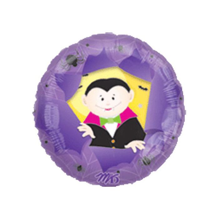 Palloncino Dracula Halloween Pz.1 Mylar Tondo 24" Cm.61 main product photo