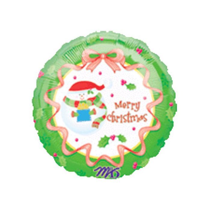 Palloncino Pupazzo Di Neve Pz.1 Mylar Tondo 18" Cm.45 main product photo