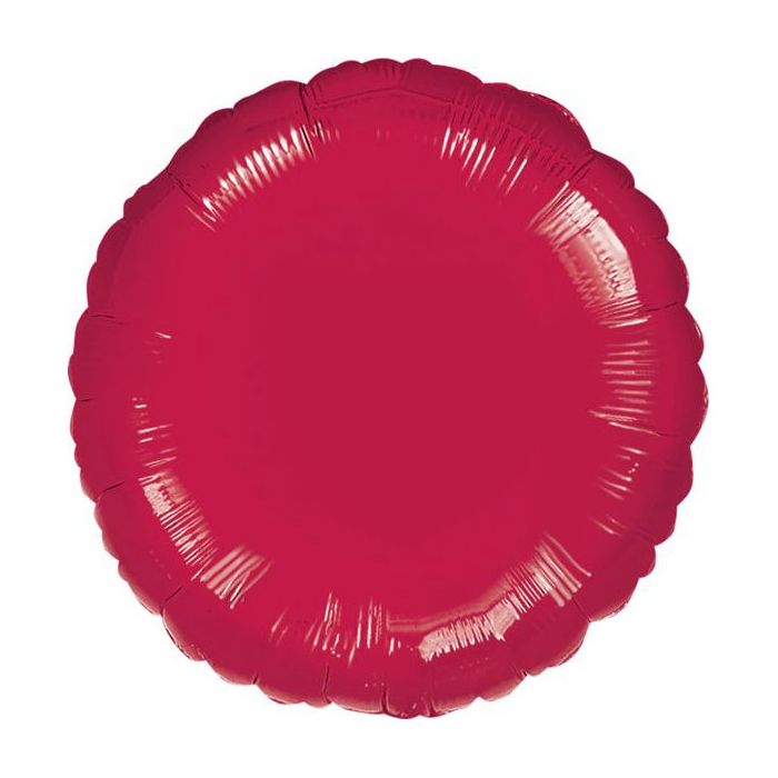 Palloncino Tondo Burgundy 18" Pz.5 Mylar Tondo 18" Cm.45 main product photo