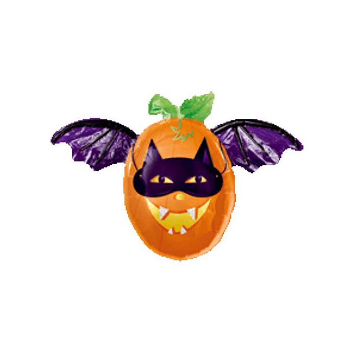 Palloncino Pipistrello Zucca Pz.1 Mylar Sagomato Cm.91 X 64 main product photo