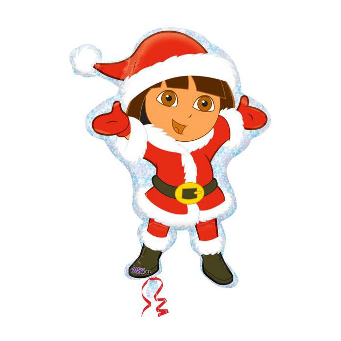Palloncino Dora Natale Pz.1 Mylar Sagomato Cm.61 X 76 main product photo