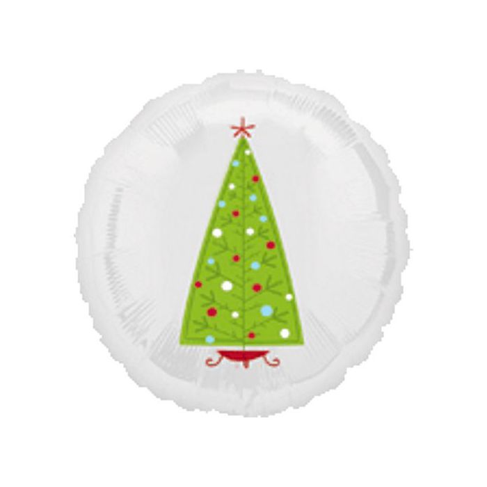 Palloncino Albero Di Natale Pz.1 Mylar Tondo 18" Cm.45 Magicolor main product photo