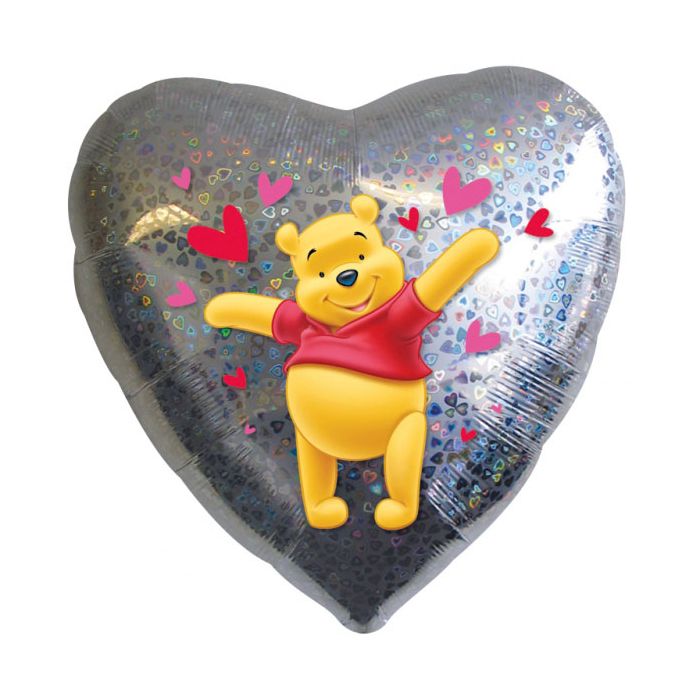 Palloncino Winnie The Pooh Pz.1 Mylar Cuore 18" Cm.45 Holographic main product photo