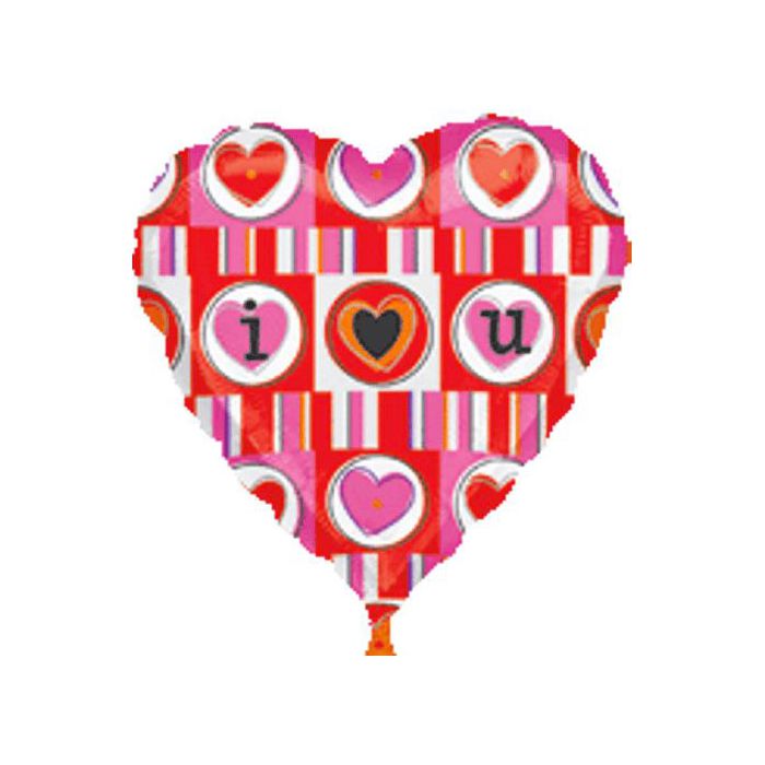 Palloncino I Heart You Pz.1 Mylar Cuore 18" Cm.45 main product photo