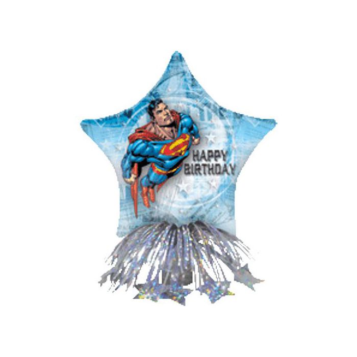 Palloncino Superman Centerpiece Pz.1 Mylar Stella 14" Cm.35.5 Centrotavola Con Pesetto main product photo