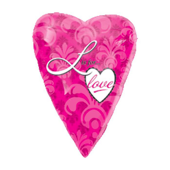 Palloncini L Is For Love Pz.1 Mylar Cuore 18" Cm.45 main product photo