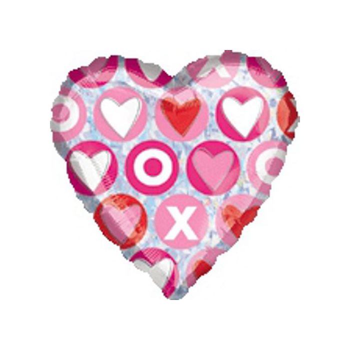 Palloncino Xo Hearts Pz.1 Mylar Cuore 18" Cm.45 Prismatic main product photo