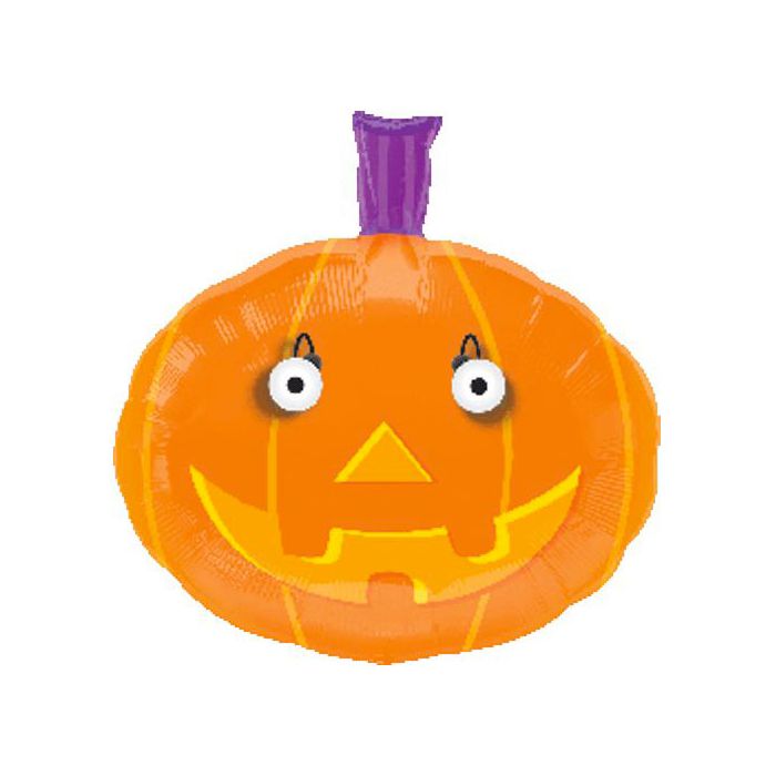 Palloncino Zucca Halloween Pz.1 Mylar Sagomato Cm.58 X 56 Occhi Movibili main product photo