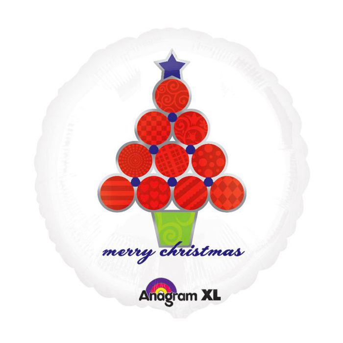 Palloncino Albero Di Natale Pz.1 Mylar Tondo 18" Cm.45 main product photo
