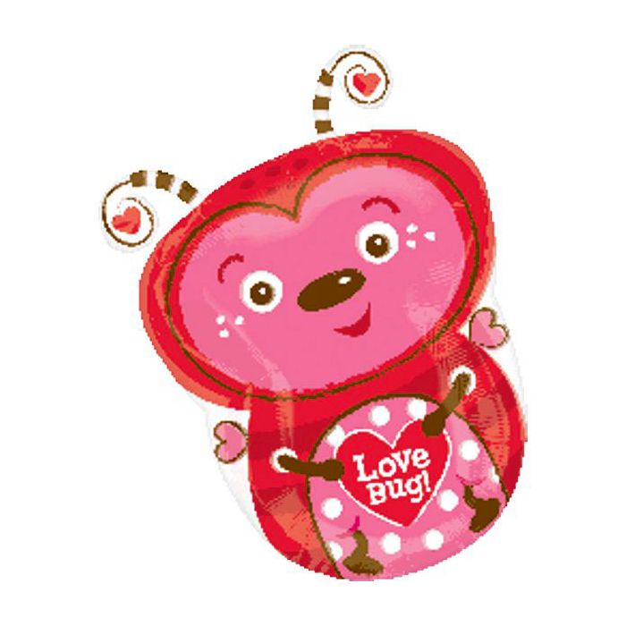 Palloncini Insetto Love Pz.1 Mylar Sagomato 18" Cm.45 main product photo