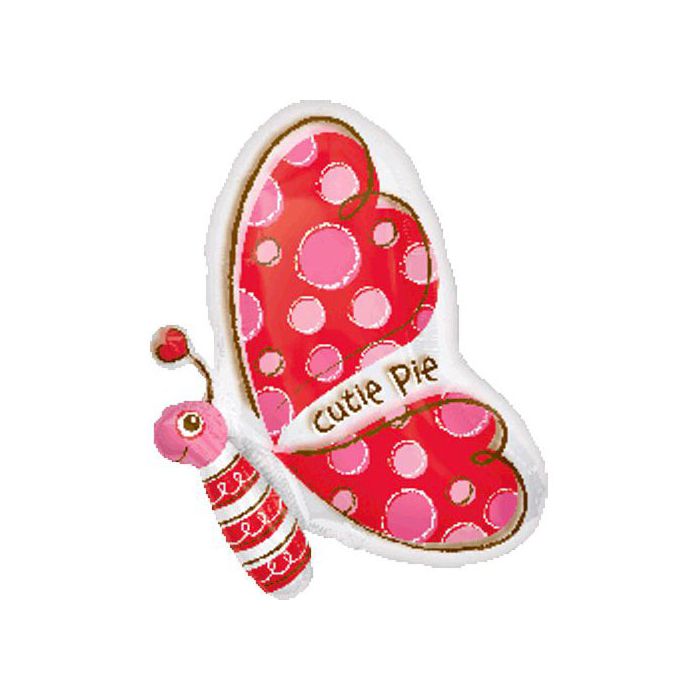 Palloncino Farfalla Amore Pz.1 Mylar Sagomato 18" Cm.45 main product photo
