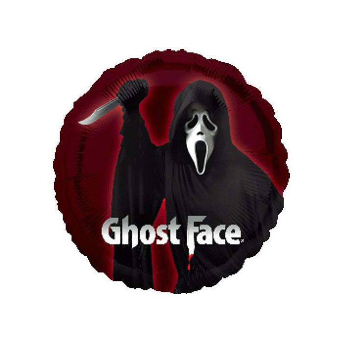 Palloncino Halloween Ghost Face Pz.1 Mylar Tondo 18" Cm.45 main product photo
