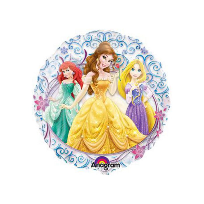 Palloncini Principesse Pz.1 Mylar Tondo 26" Cm.66 Trasparente main product photo