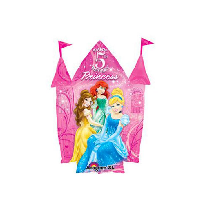 Palloncini Principesse 5 Compleanno Pz.1 Mylar Sagomato Cm.66 X Cm.88 main product photo