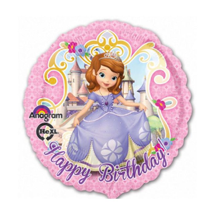 Palloncini Sofia La Principessa Pz.1 Mylar Tondo 18" Cm.45 main product photo