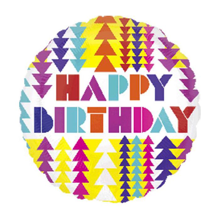 Palloncini Happy Birthday Pz.1 Mylar Tondo 21" Cm.53 Colorblast main product photo