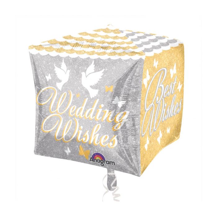 Palloncini Matrimonio Cubo Pz.1 Mylar Cubo Cm.38 X Cm.h.38 main product photo