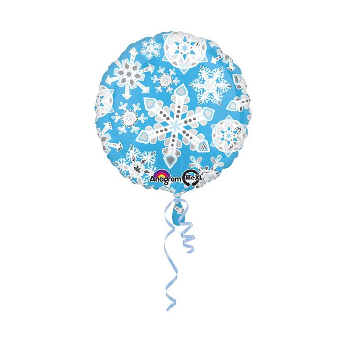Palloncino Fiocchi Di Neve Pz.1 Mylar Tondo 18" Cm.45 main product photo